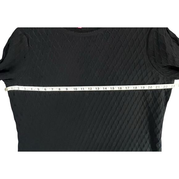 Lilly Pulitzer Sweater Dress XL Black Textured Cable Knit Button Cuffs Preppy - Picture 7 of 15